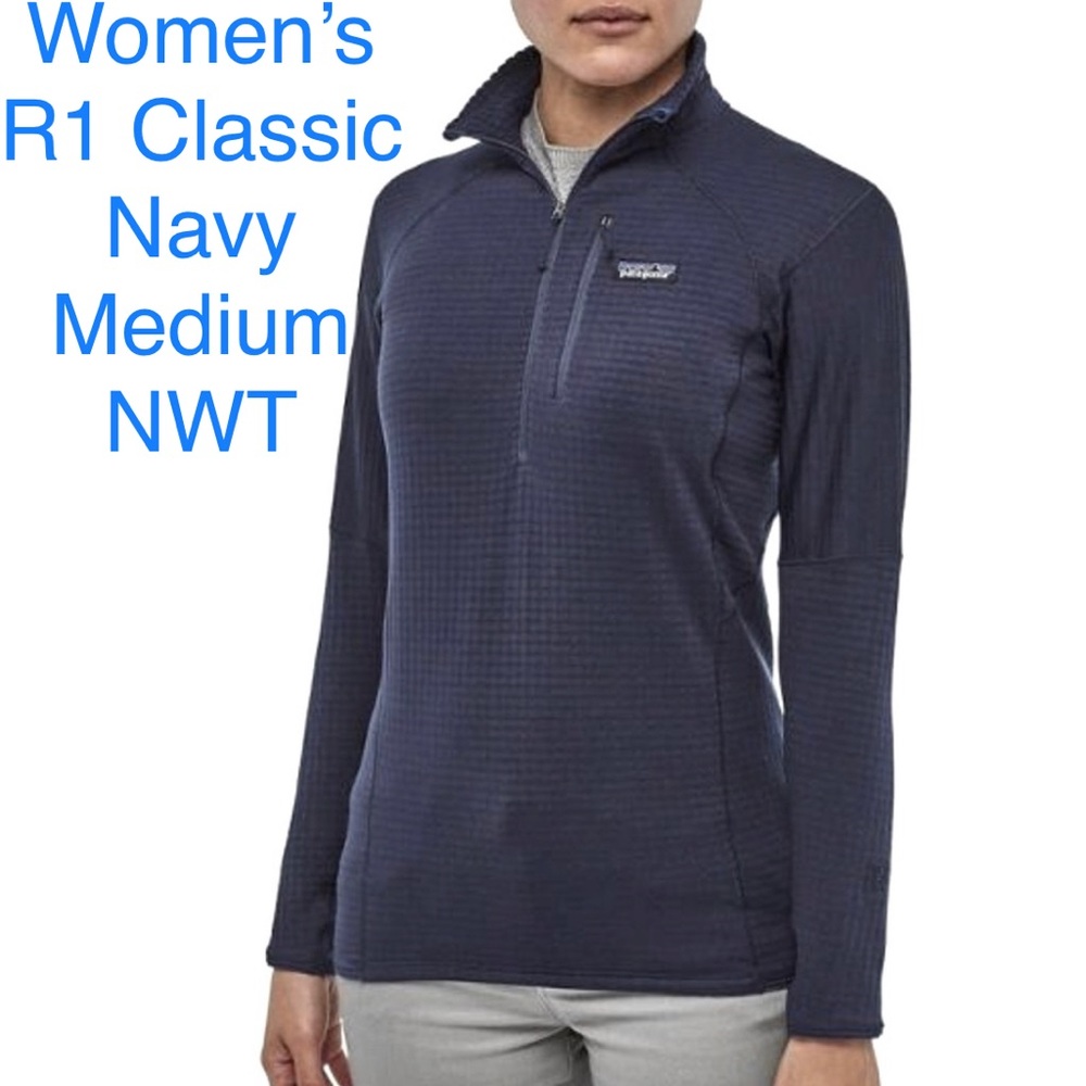 NWT Patagonia R1 Women’s Pullover Medium Navy Brand New